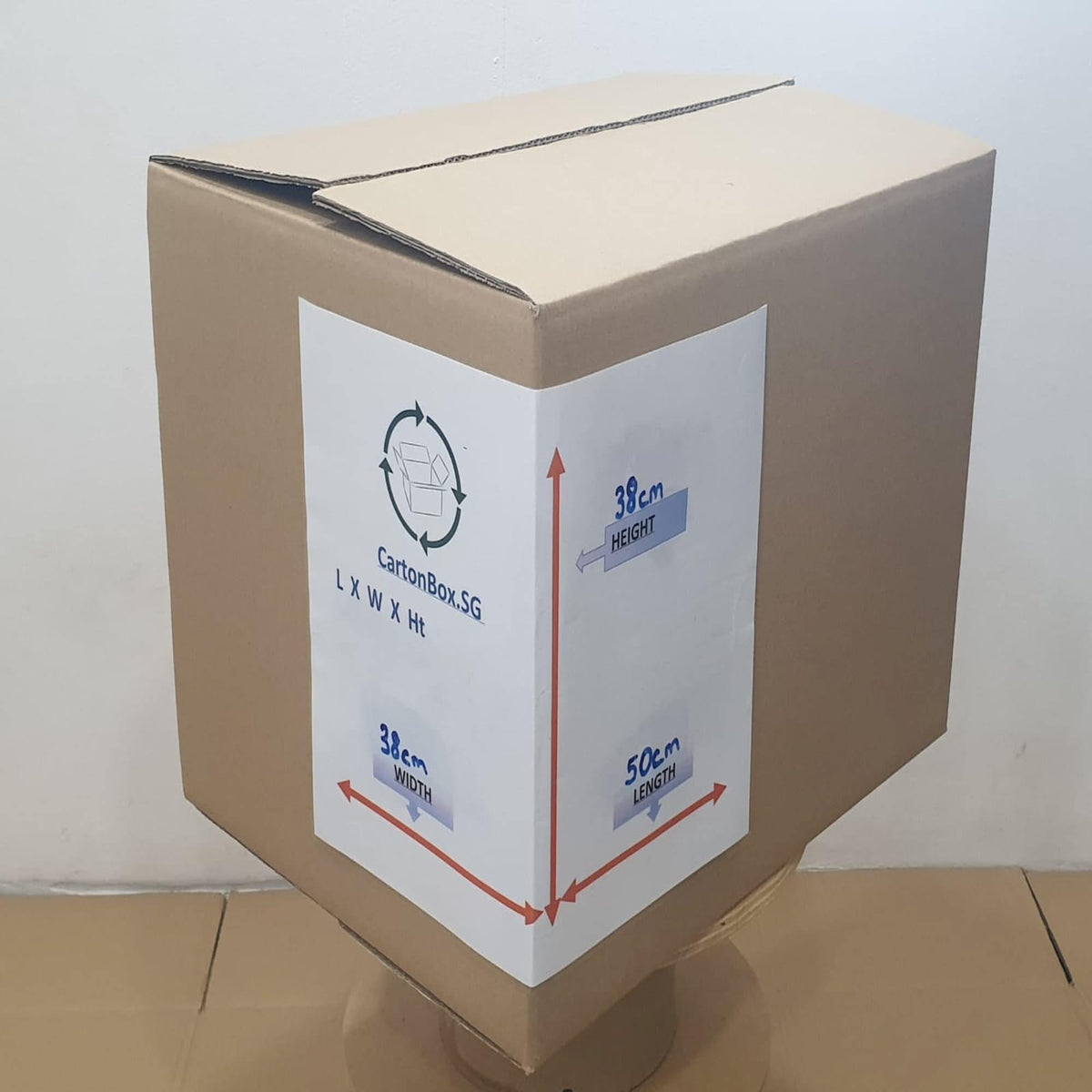 New Standard Carton Box : 50cm(L) x 38cm(W) x 38cm(H)| cartonbox.sg