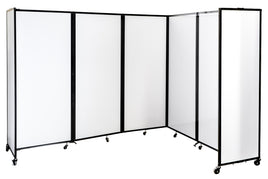 High Quality Movable Room Divider Screen- 9 Panels (White Polycarbonate) (H)1.83M(L)7.62M(W)3CM