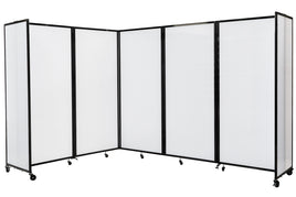 High Quality Movable Room Divider Screen- 7 Panels (White Polycarbonate) (H)1.83M(L)5.94M(W)3CM