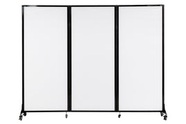 High Quality Movable Room Divider Screen- 3 Panels (White Polycarbonate) (H)1.83M(L)2.49M(W)3CM